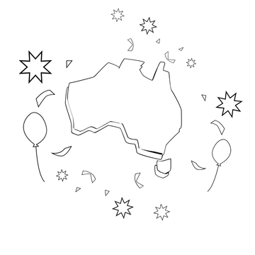 Free Australia Day Drawing Clipart Template to Edit Online