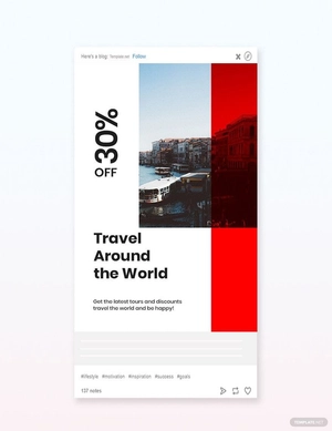 Modern Travel Tumblr Post Template