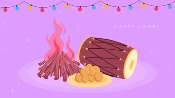 Free Lohri Background Template to Edit Online