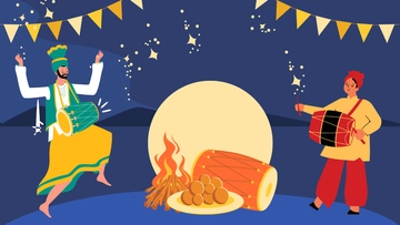 Free Happy Lohri Background Template to Edit Online