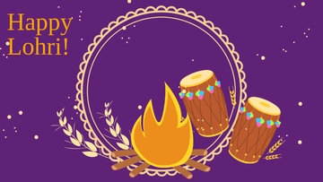 Free High Resolution Lohri Background Template to Edit Online