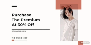 Minimalistic Fashion App Promotion Twitter Post Template