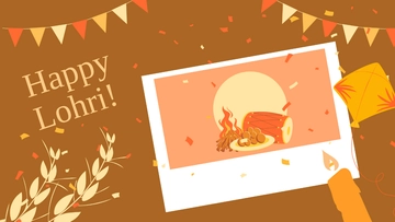 Free Lohri Photo Background Template to Edit Online
