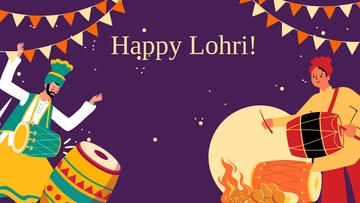Free Lohri Banner Background Template to Edit Online