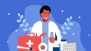 Free National Pharmacist Day Clipart Background Template to Edit Online