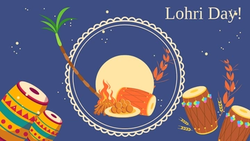 Free Lohri Day Background Template to Edit Online