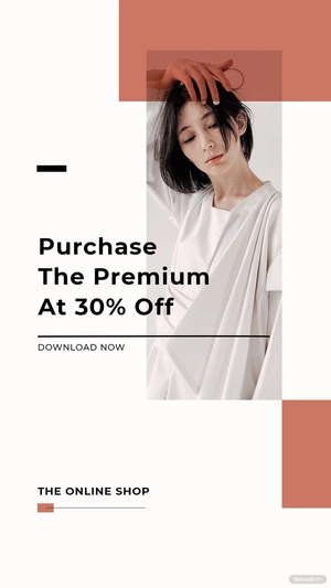 Minimalistic Fashion App Promotion Whatsapp Post Template