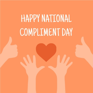 Free Happy National Compliment Day Clipart Template to Edit Online