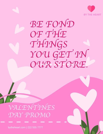 Free Happy Valentine's Day Flyer Template to Edit Online