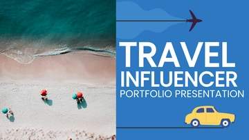 Free Travel Influencer Portfolio Presentation Template to Edit Online
