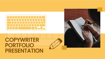 Free Copywriter Portfolio Presentation Template to Edit Online