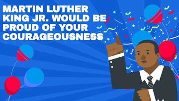 Free Martin Luther King Day Wishes Background Template to Edit Online