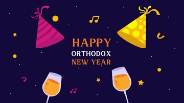 Free Orthodox New Year Day Background Template to Edit Online