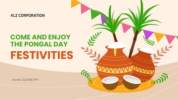 Free Pongal Flyer Background Template to Edit Online