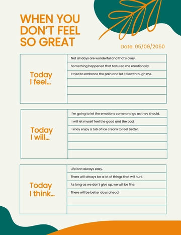 Free Personal Diary Template to Edit Online