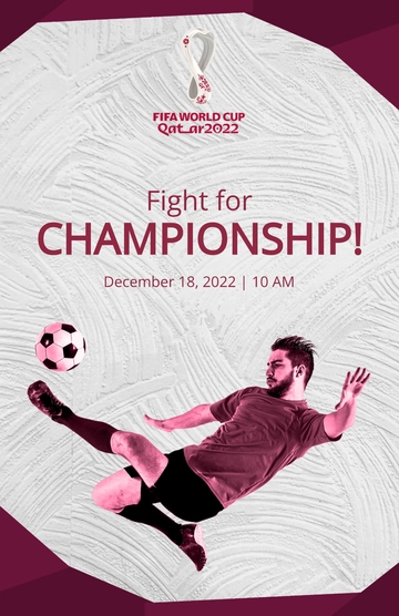 Free FIFA World Cup 2022 Championship Schedule Poster Template to Edit Online