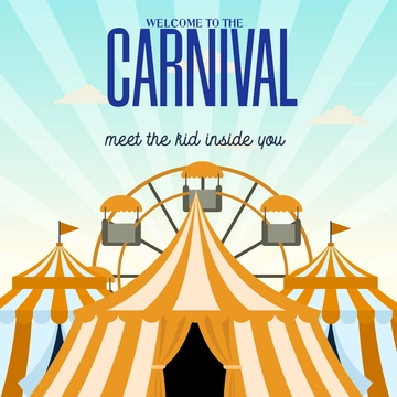 Free Carnival FB Post Template to Edit Online