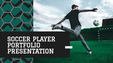 Free Soccer Player Portfolio Presentation Template to Edit Online