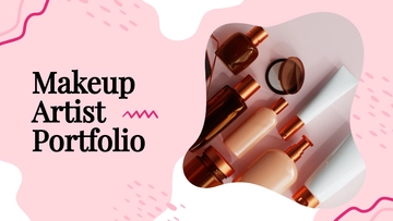 Free Makeup Artist Portfolio Presentation Template to Edit Online