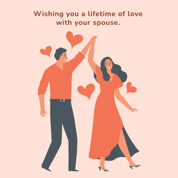 Free National Spouses Day Wishes Clipart Template to Edit Online