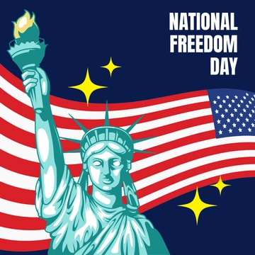 Free National Freedom Day Clipart Template to Edit Online