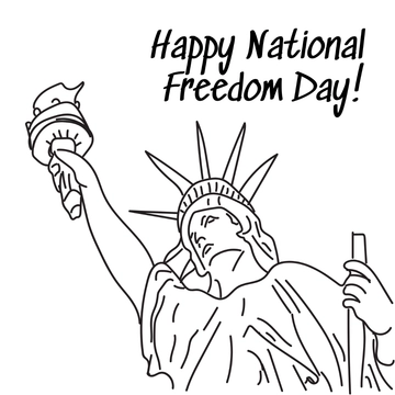 Free National Freedom Day Drawing Clipart Template to Edit Online