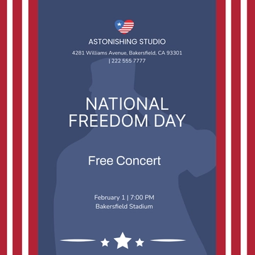 Free National Freedom Day Flyer Vector Template to Edit Online