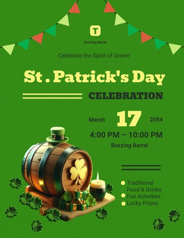 Free St. Patrick's Day Flyer Template to Edit Online | Template.net