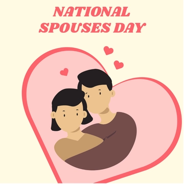 Free National Spouses Day Celebration Clipart Template to Edit Online