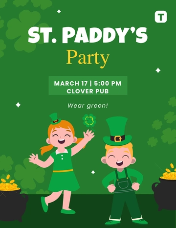 Free Party St. Patricks Day Flyer Template to Edit Online