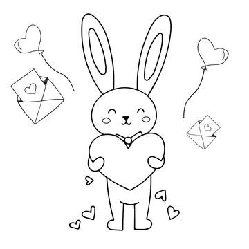 Free Cute Valentine's Day Drawing Template to Edit Online