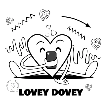 Free Valentine's Day Cartoon Drawing Template to Edit Online