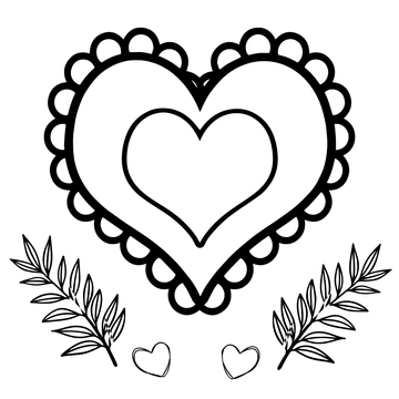 Free Easy Valentine's Day Drawing Template to Edit Online
