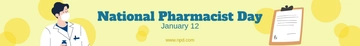 Free National Pharmacist Day Website Banner Template to Edit Online
