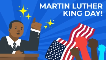 Free Martin Luther King Day Cartoon Background Template to Edit Online