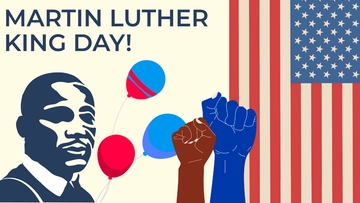 Free Martin Luther King Day Drawing Background Template to Edit Online