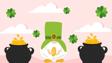 Free St. Patrick's Day Pink Background Template to Edit Online