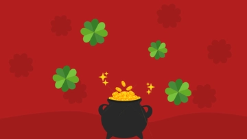 Free St. Patrick's Day Red Background Template to Edit Online