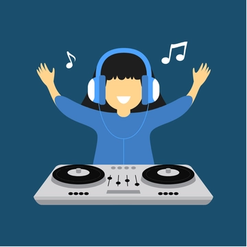 Free National DJ Day Cartoon Clipart Template to Edit Online