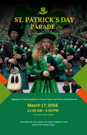 St. Patrick's Day Poster Template - Edit Online & Download