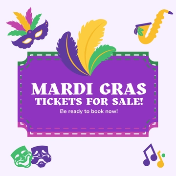 Free Mardi Gras Carnival Flyer Vector Template to Edit Online