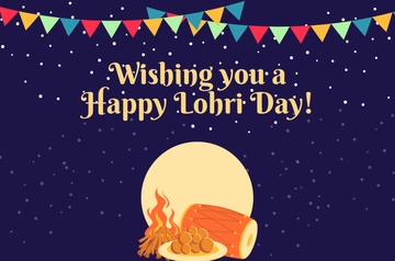 Free Lohri Banner Template to Edit Online