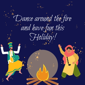 Free Lohri FB Post Template to Edit Online