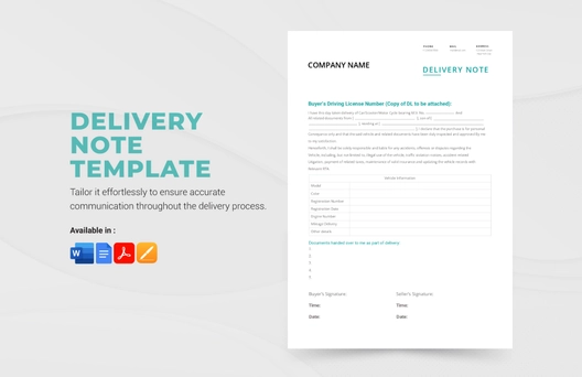 Delivery Note Template