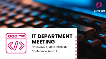 Free IT Department Meeting Presentation Template to Edit Online