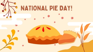 Free National Pie Day Clipart Background Template to Edit Online
