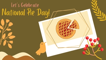 Free National Pie Day Photo Background Template to Edit Online