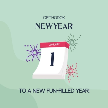 Free Orthodox New Year Instagram Post Template to Edit Online