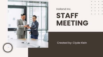 Free Staff Meeting Presentation Template to Edit Online