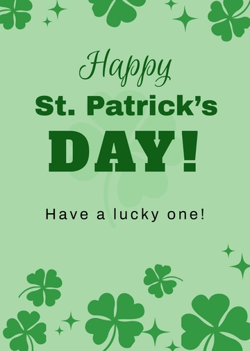 Free St. Patrick's Day Greeting Template to Edit Online